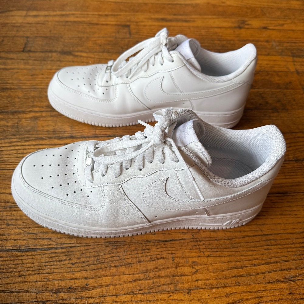 Nike Air Force 1 Low - Triple White - Men's Size 12